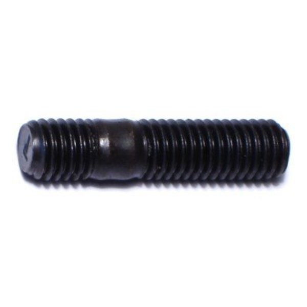 Midwest Fastener Double-End Threaded Stud, 8mm Thread to 35mm Thread, 35 mm, Steel, Plain, 8 PK 66454